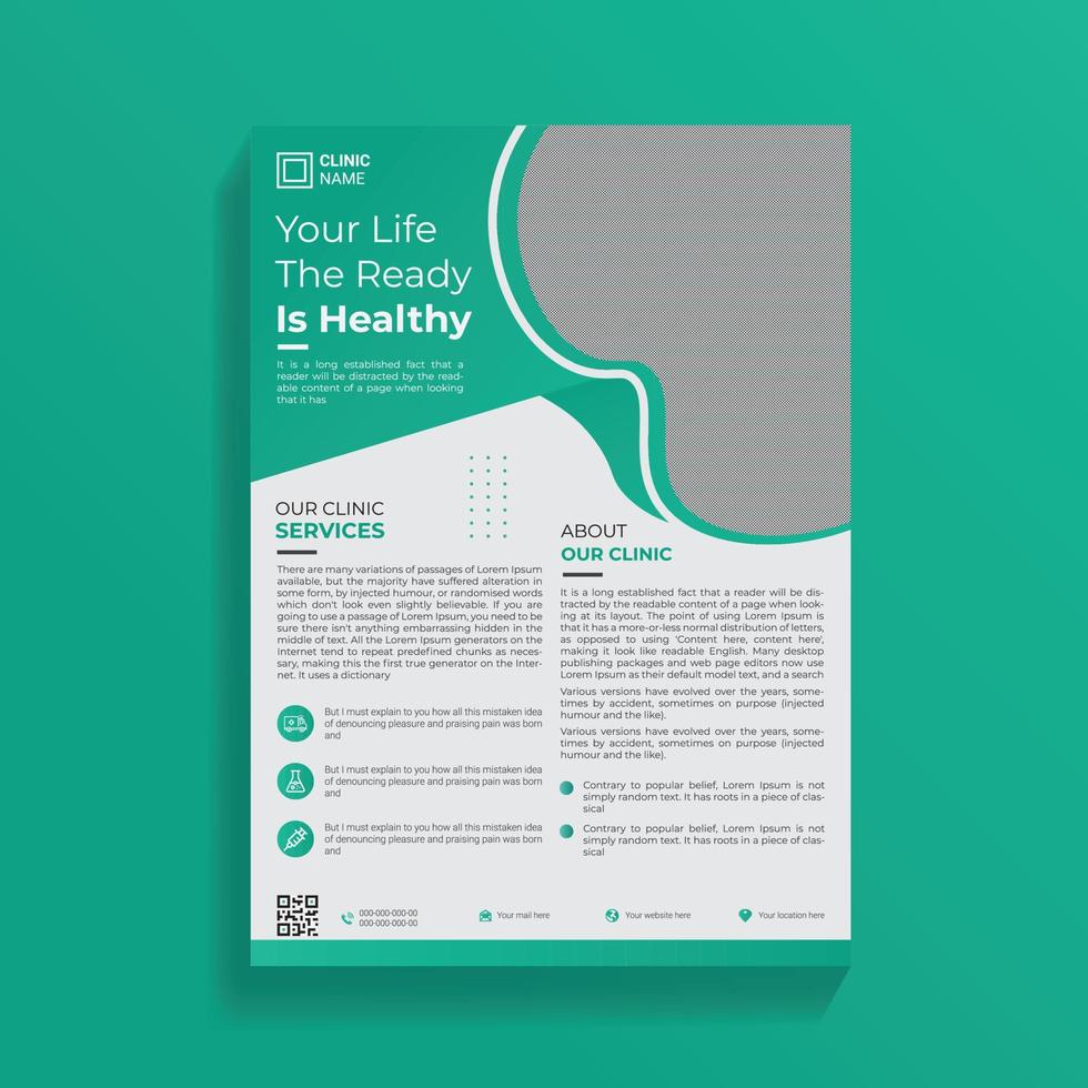Medical Service Promotional flyer Design Template vector
