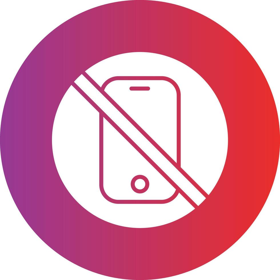 Vector Design No Phone Icon Style