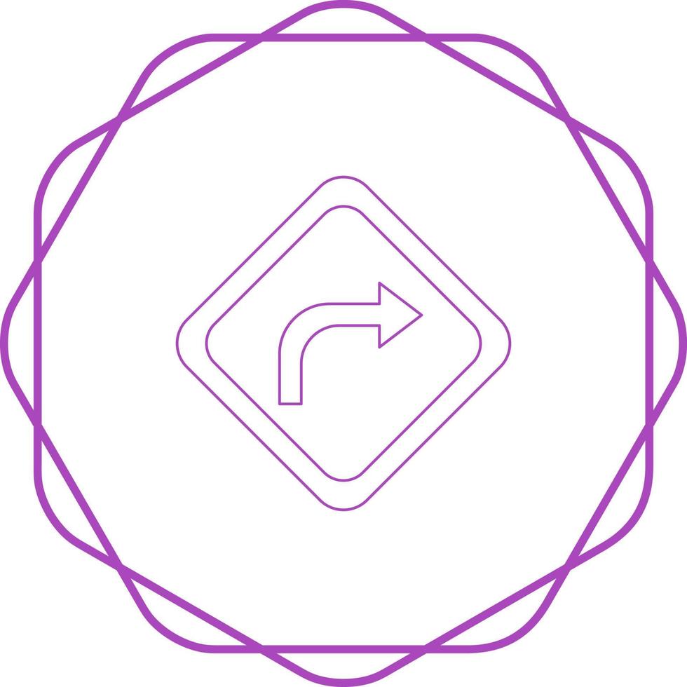 Right Turn Vector Icon