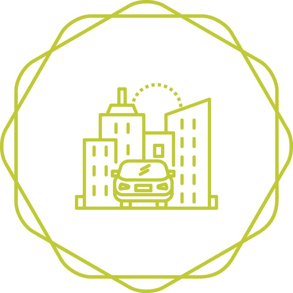 Car in city Vector Icon