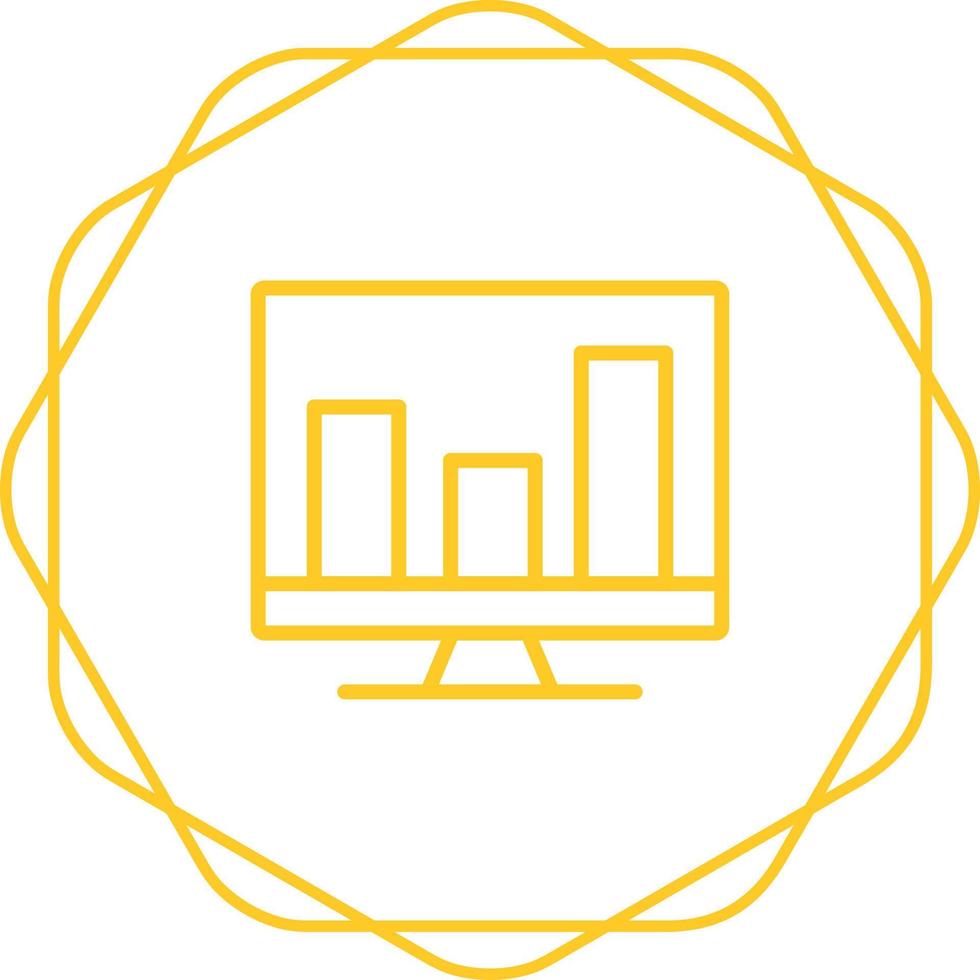 Analytics on screen Vector Icon