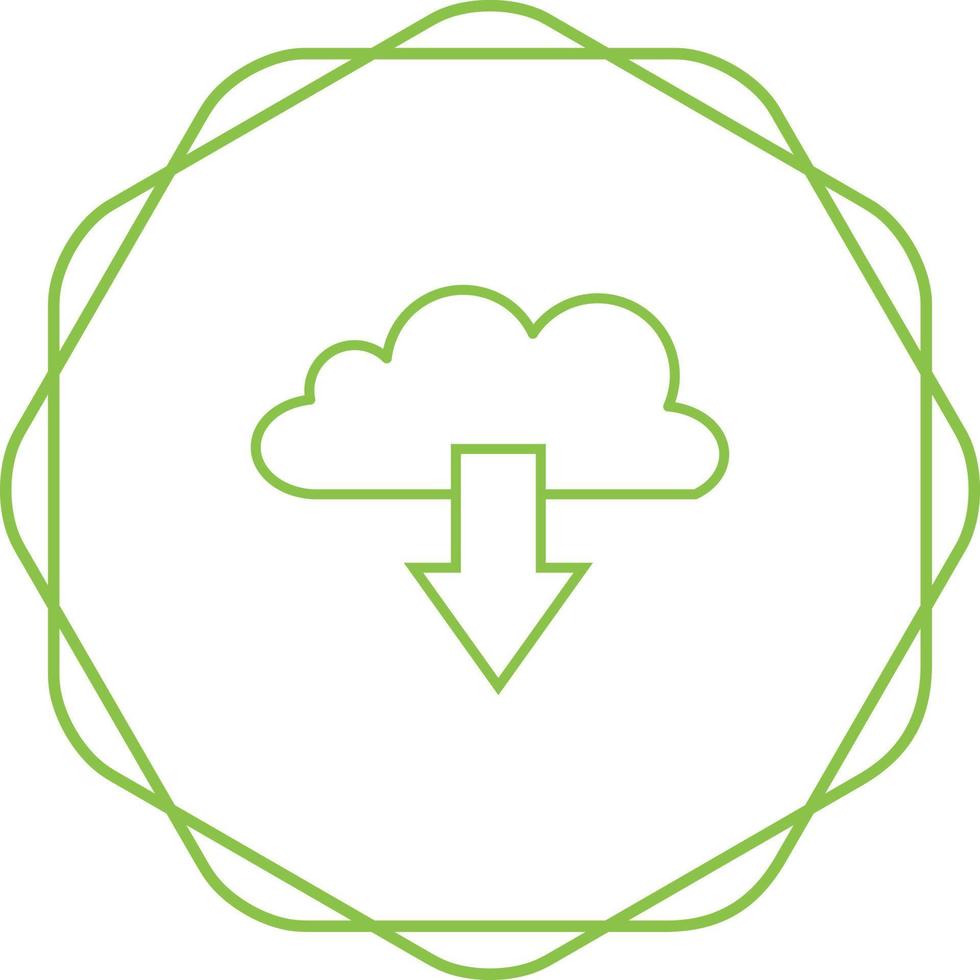 Cloud Download Vector Icon