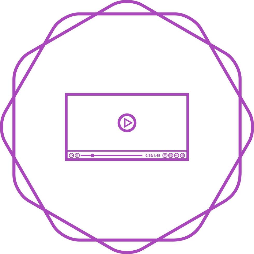 Video Player Vector Icon