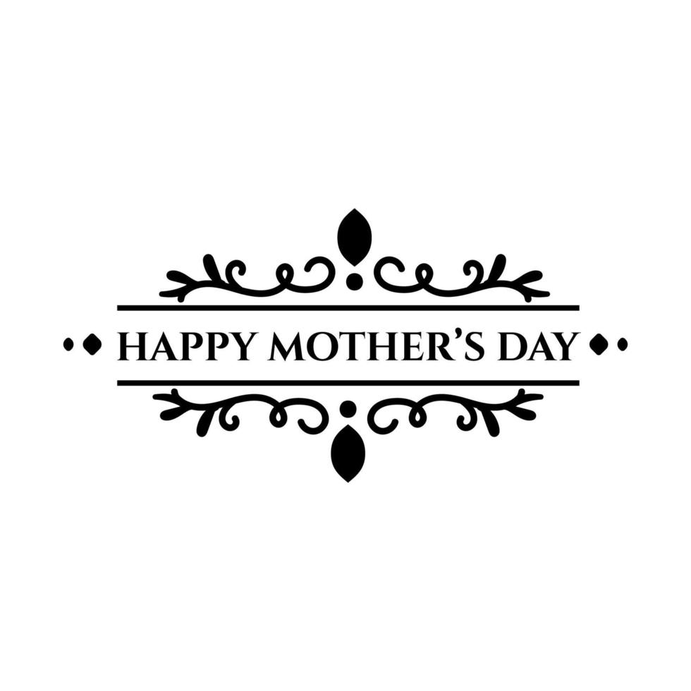 Happy mothers day celebration greeting card and  mom and child love vector