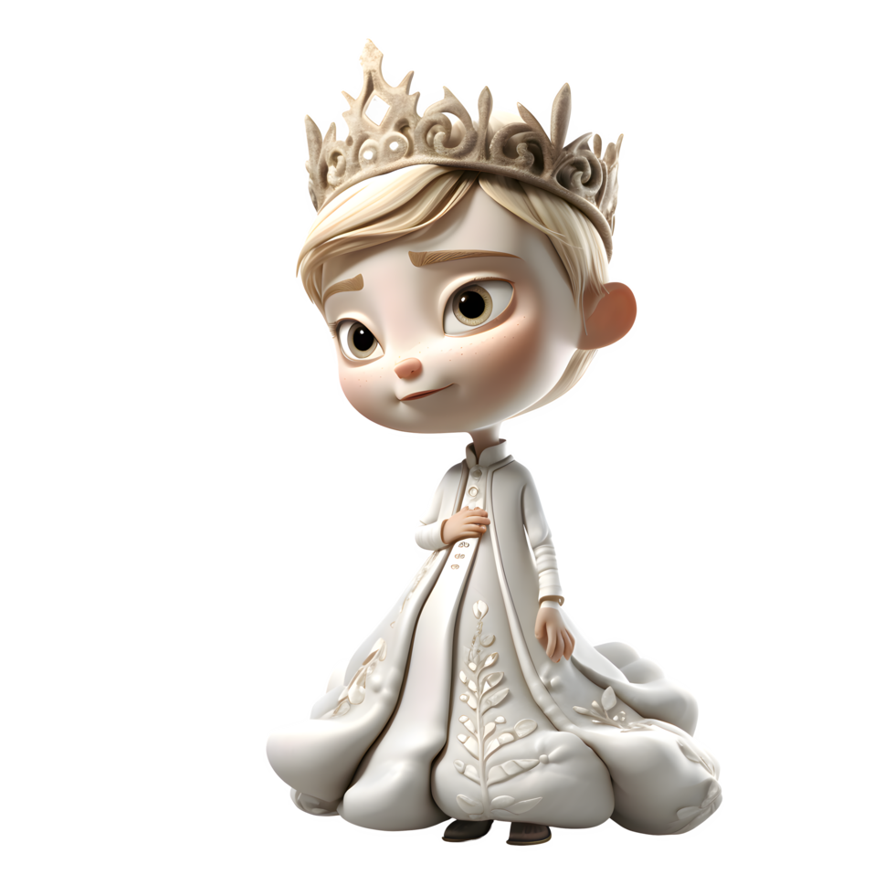 Awe Inspiring 3D Queen with a Regal Gaze PNG Transparent Background
