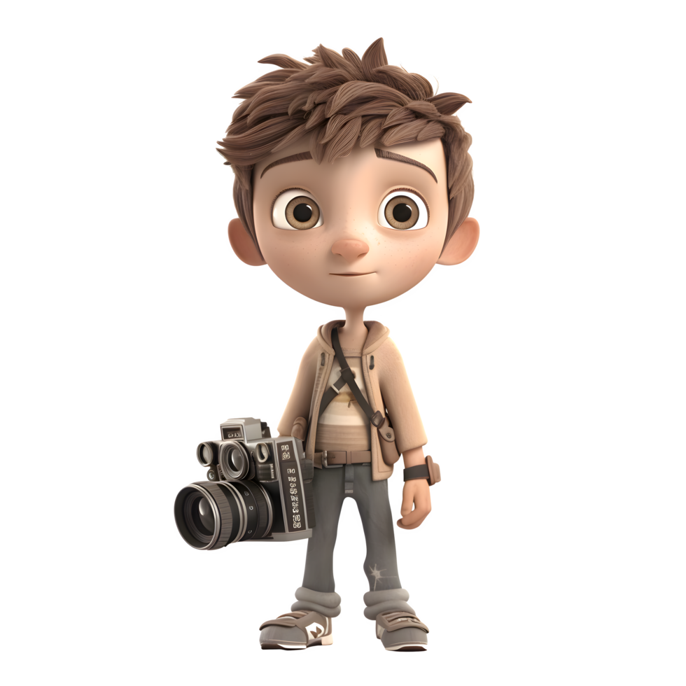 Children Capturing Images of Life and Nature PNG Transparent Background