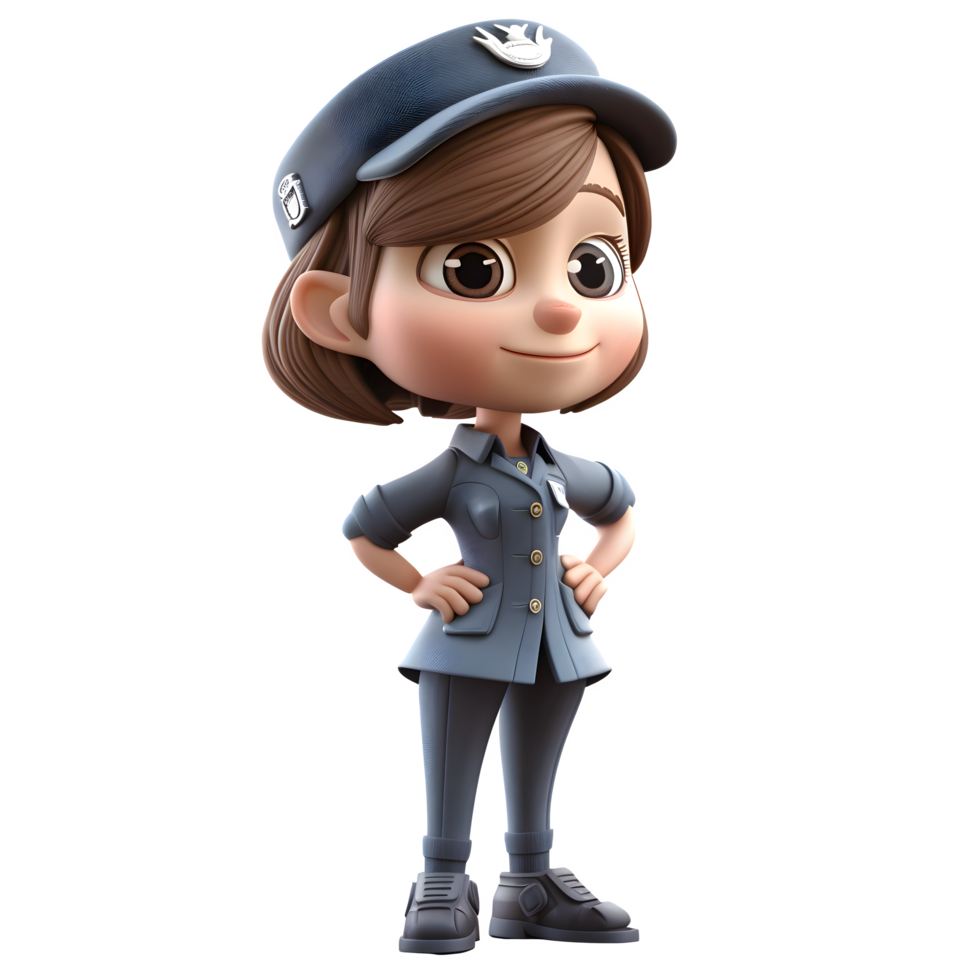 3d polizia donna con manette png trasparente sfondo