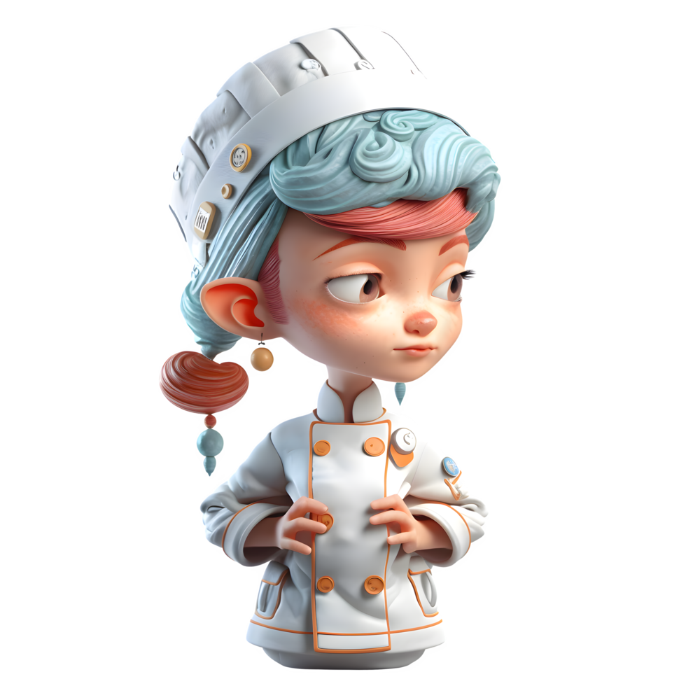 Cute Chef Women with Passion Enthusiastic and Skilled Models for Food and Beverage Presentations PNG Transparent Background