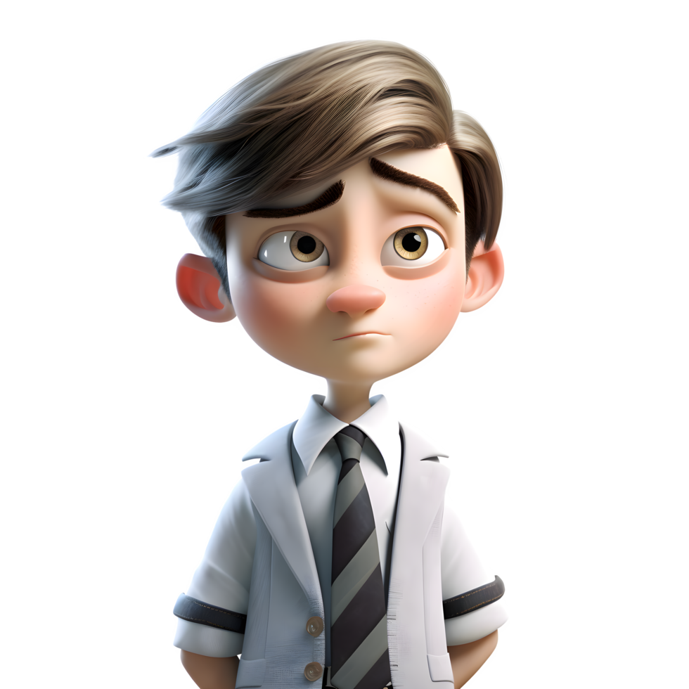 Serious 3D Businessman Holding a Briefcase Perfect for Business or Finance Related Concepts PNG Transparent Background