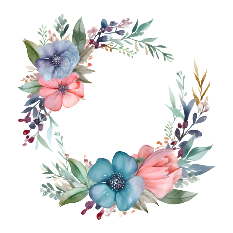 Botanical wreath with hand-lettered calligraphy for a romantic touch PNG Transparent Background