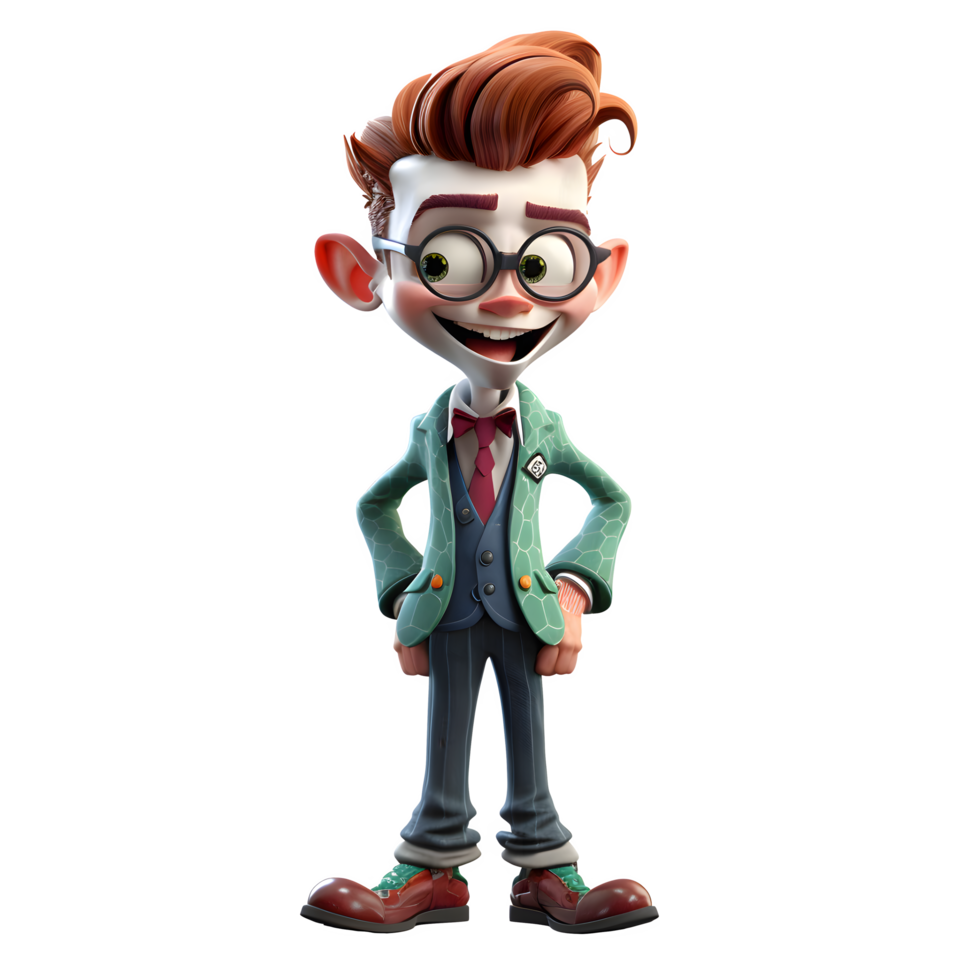 Outrageous 3D Joker Boy Great For Surreal or Absurd s. PNG Transparent Background