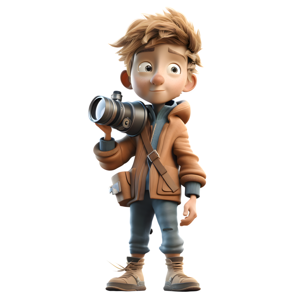 Little Explorers with Cameras PNG Transparent Background