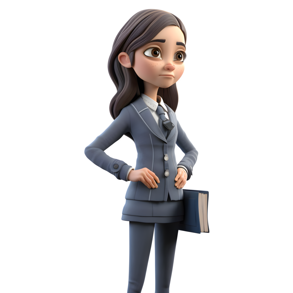 Energetic and Adorable Business Women Active and Fun Characters for Corporate Videos and Presentations PNG Transparent Background