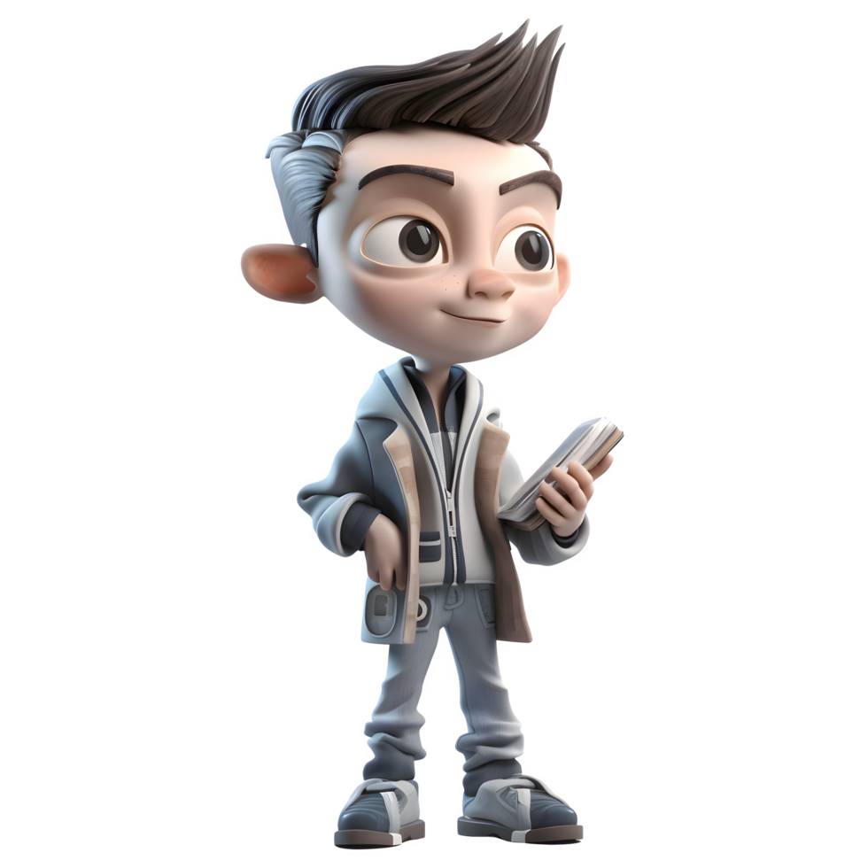 Motivated 3D Doctor with ECG Machine Ideal for Cardiology or Heart Health Related Projects PNG Transparent Background