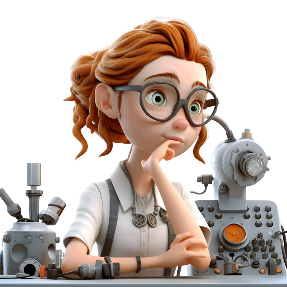 Cute Doctor Women with Perseverance Dedicated and Resilient Characters for Health Services Advertising PNG Transparent Background