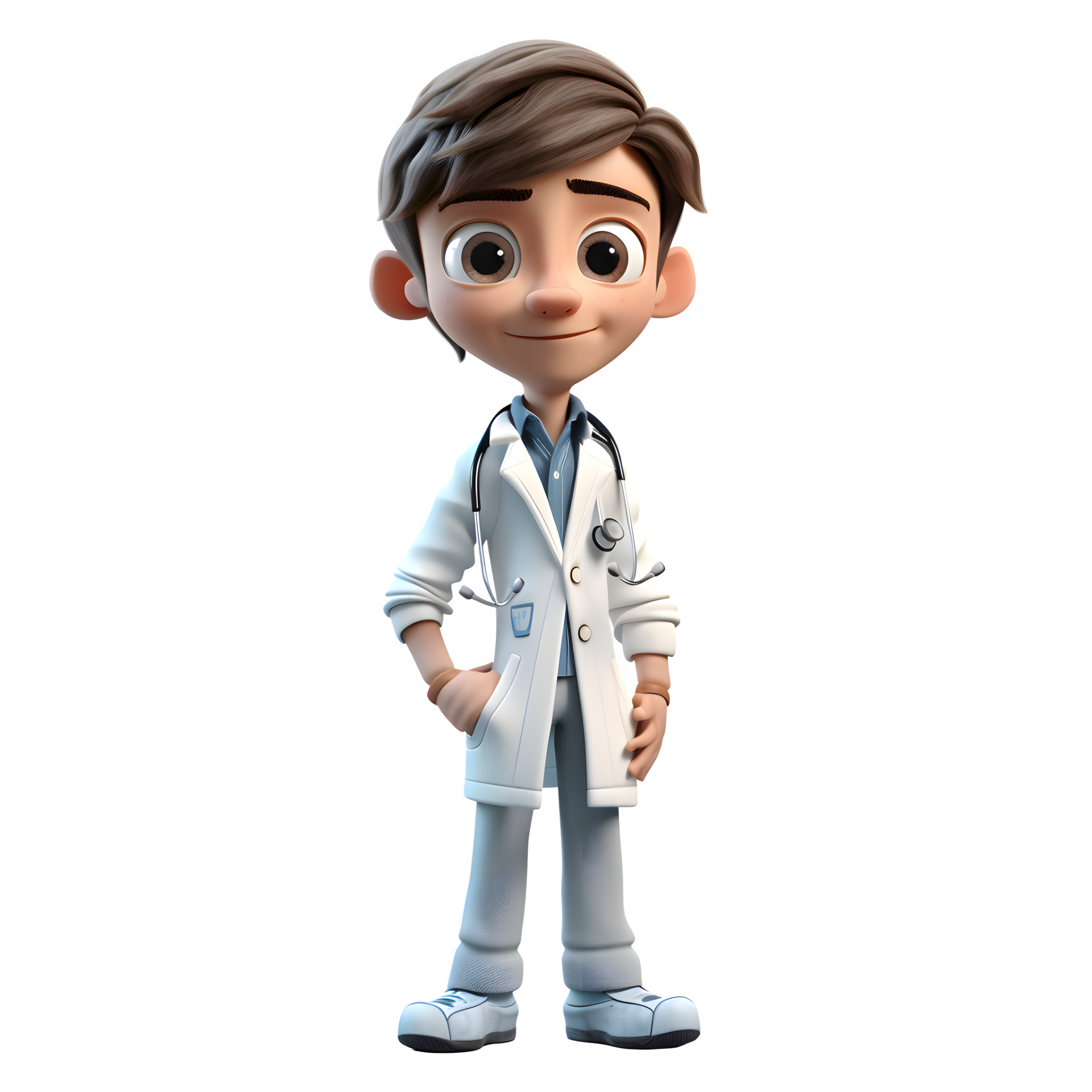 Elegant 3D Doctor with Medical Bag Perfect for Emergency Medical 