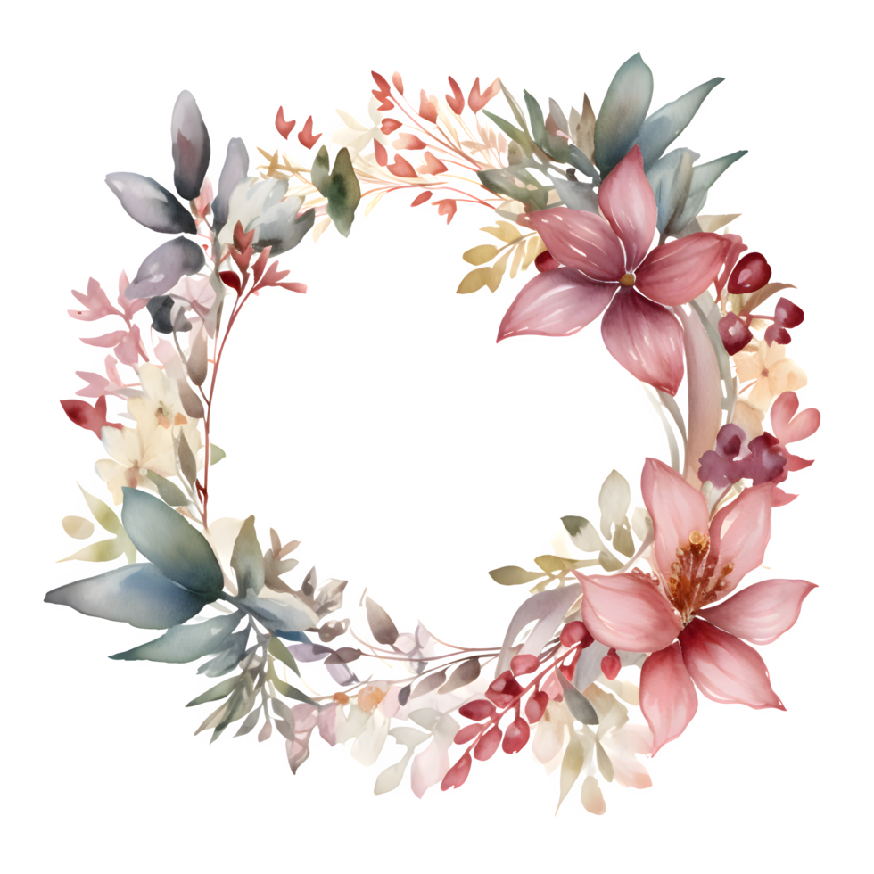 ancien floral Cadre avec des roses, pivoines et feuillage. parfait pour enregistrer le Date cartes et annonces. png transparent Contexte