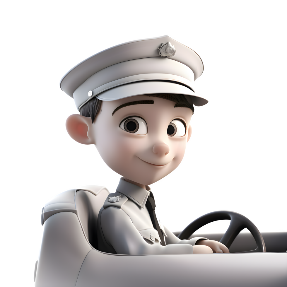 de bonne humeur 3d chauffeur porter costume pour aéroport ou Voyage agence en relation concepts png transparent Contexte