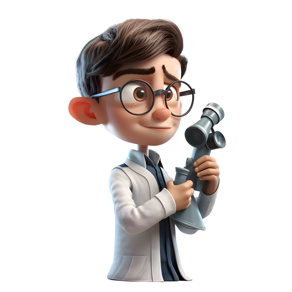 Creative 3D Doctor with Medical Chart Great for Medical Statistics or Research Infographics PNG Transparent Background