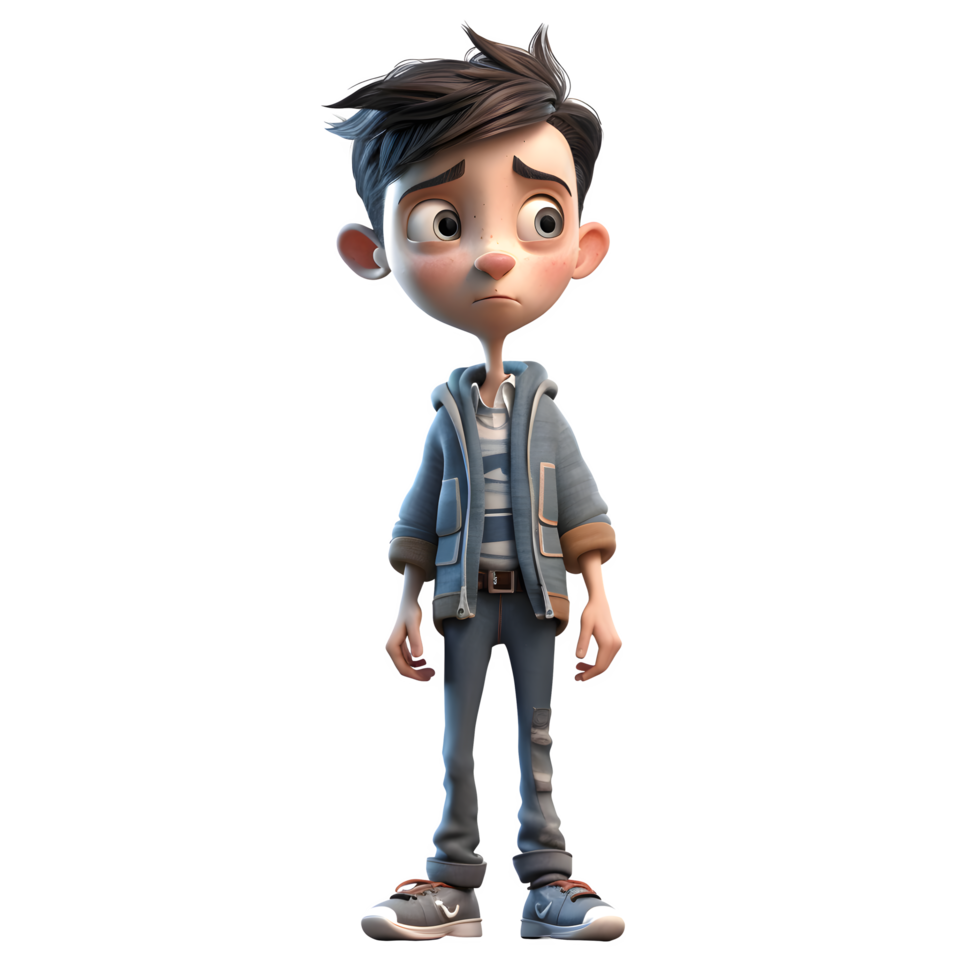 Elegant 3D Fashion Boy with Top Hat Ideal for Vintage or Victorian Themes PNG Transparent Background