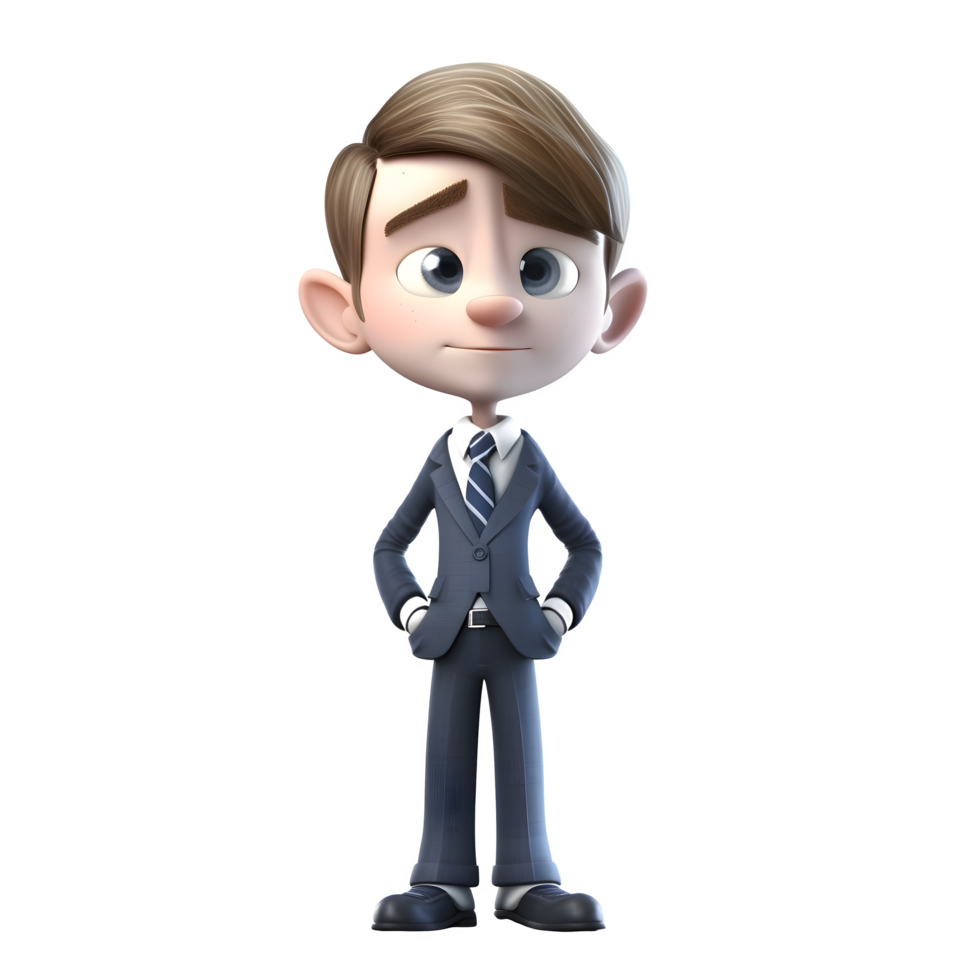 3D Businessman with Smartphone Suitable for Mobile or Communication Related Projects PNG Transparent Background