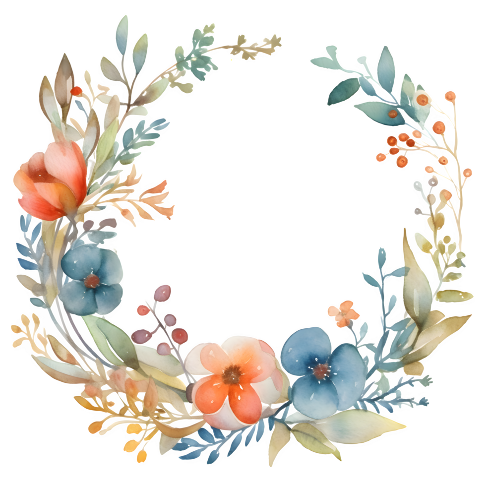 moderno acquerello floreale design con grassetto tipografia png trasparente sfondo