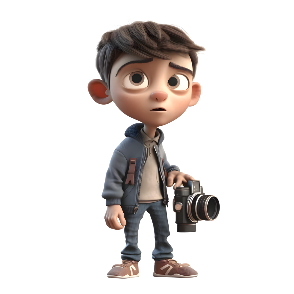 Kids with Different Cameras Shooting Pictures PNG Transparent Background