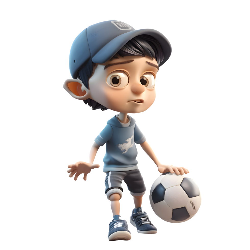 Kids Being Active Playing Soccer Sports on White Background PNG Transparent Background