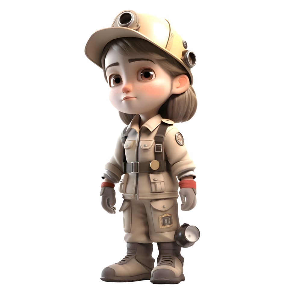 Strong and Agile 3D Firefighter Women Robust and Nimble Models for Rescue Operations and Training Materials PNG Transparent Background