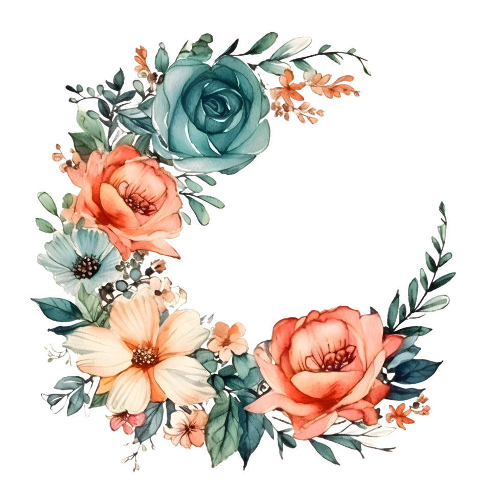 wunderlich Blumen- Rand mit Wildblumen und Schmetterlinge. perfekt zum Garten und Natur Entwürfe. png transparent Hintergrund