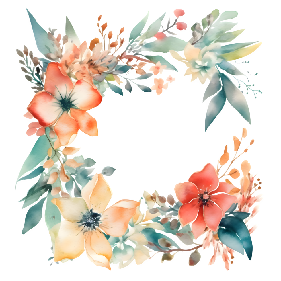 Botanical wreath with hand-lettered calligraphy for a romantic touch PNG Transparent Background