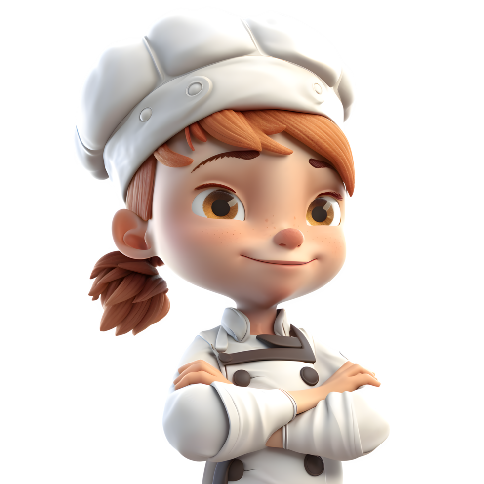 Intelligent and Adorable Chef Women Smart and Lively Characters for Culinary Education and Marketing PNG Transparent Background
