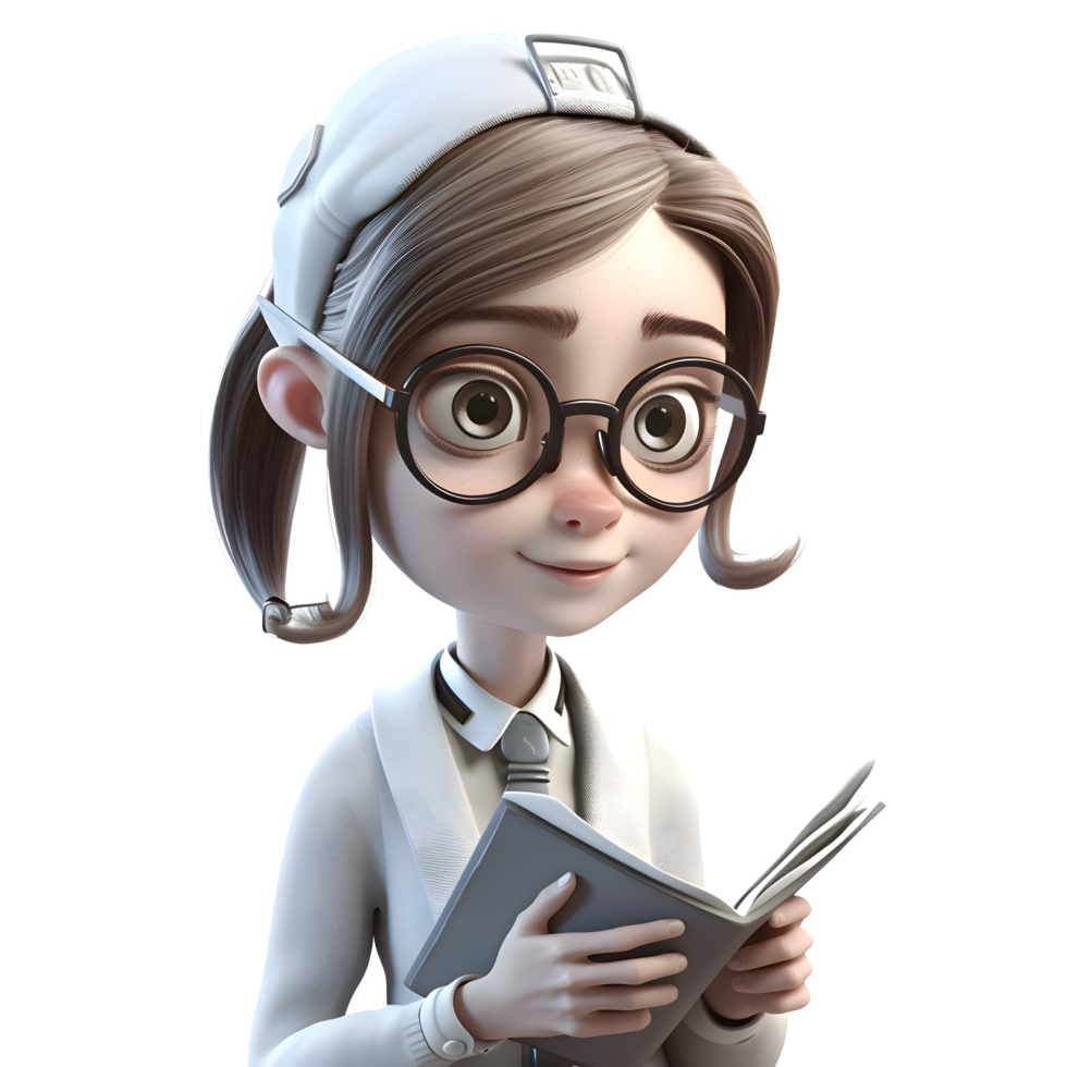 Cute Doctor Women with Dedication Hardworking and Focused Characters for Health Services Campaigns PNG Transparent Background