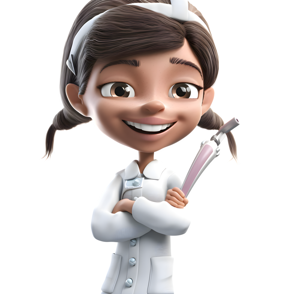 Cute Dentist Women with Personality Expressive and Approachable Characters for Oral Care Education and Marketing PNG Transparent Background