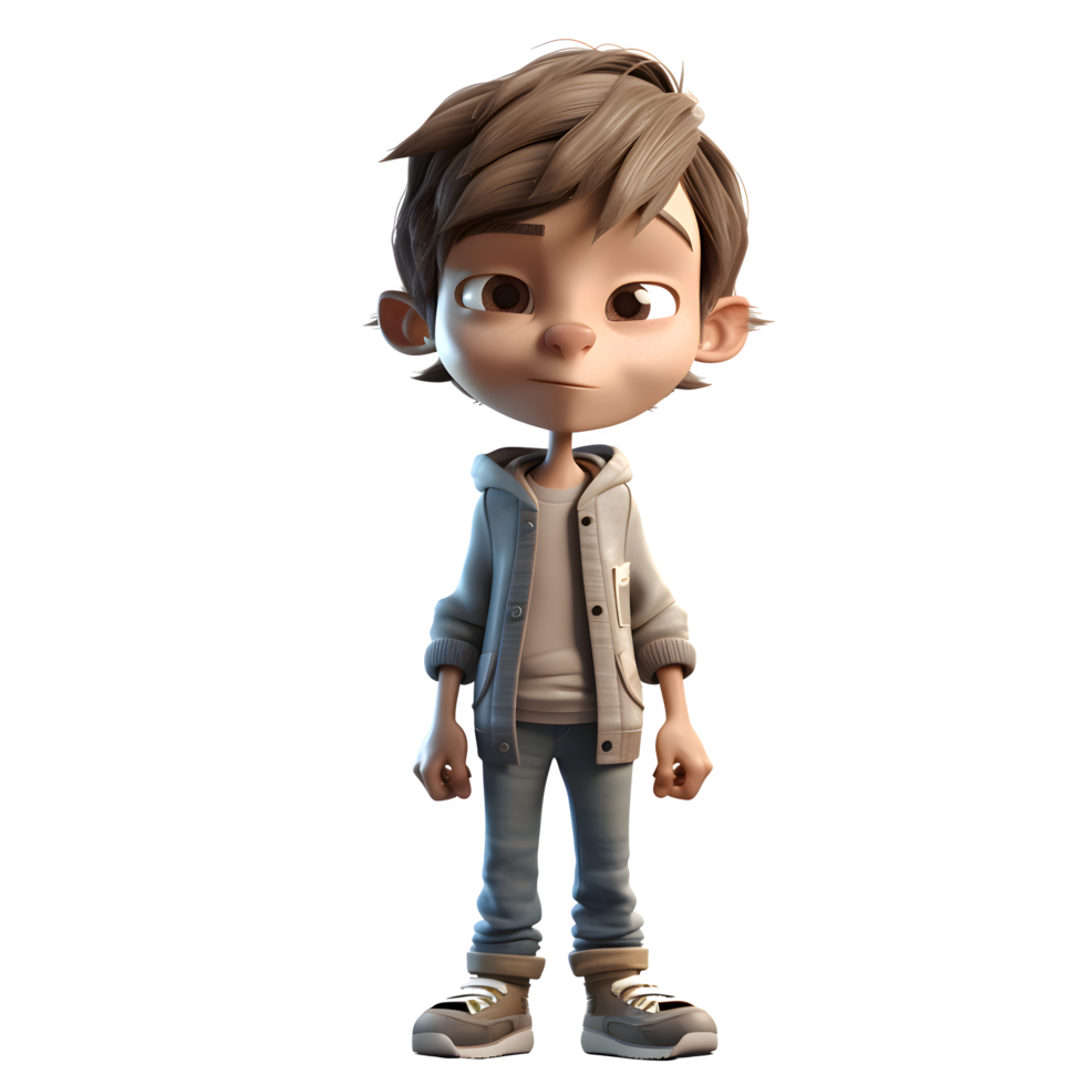 Hardworking 3D Student boy with hammer on white background PNG Transparent Background