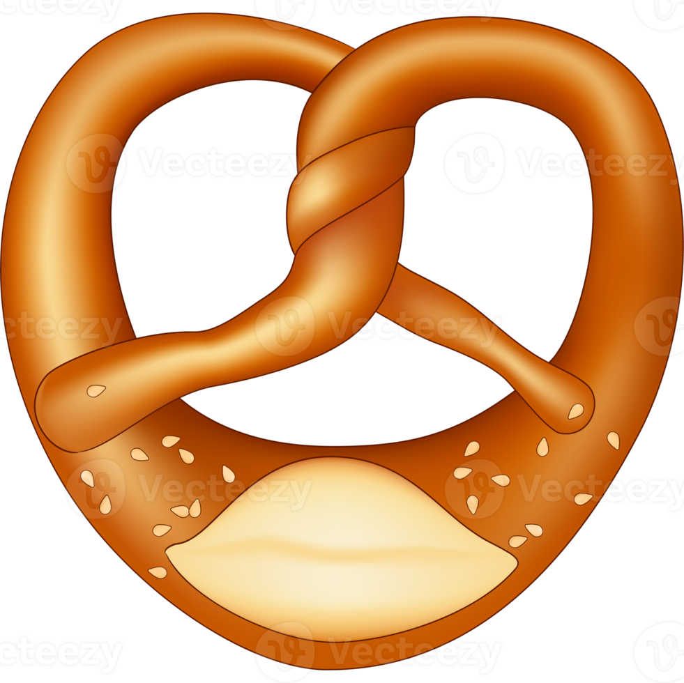 Brezel Brot mit Sesam png