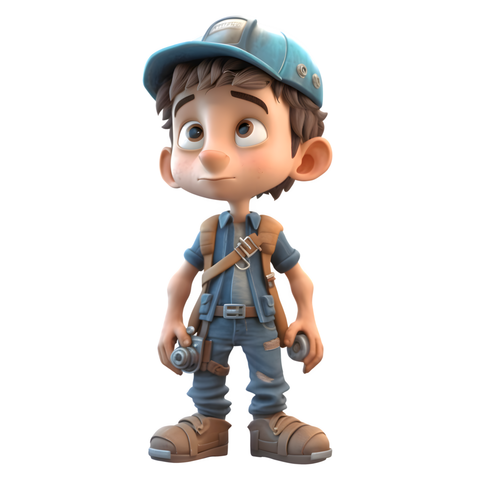 Creative 3D Electrician with Light Bulb Suitable for Lighting or Energy Efficiency Related Projects PNG Transparent Background