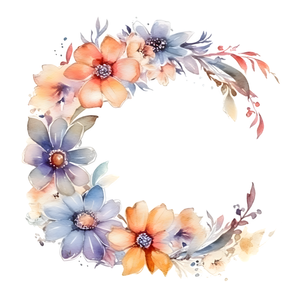 Rustic watercolor floral design with natural textures and earthy tones PNG Transparent Background