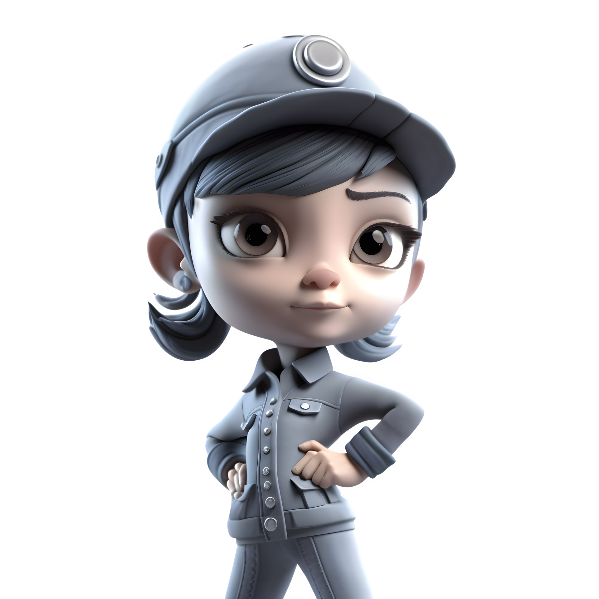 Cute 3D Female Cop Model PNG Transparent Background 22484188 PNG