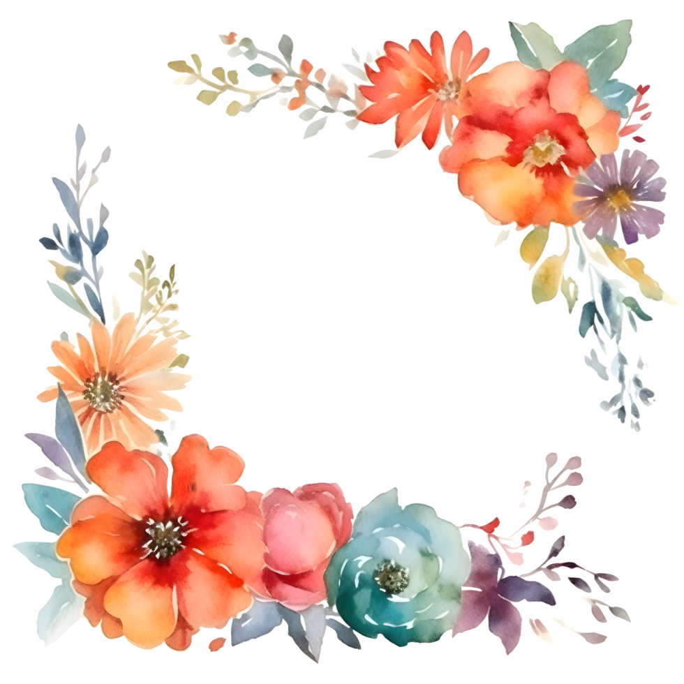 Trendy Easter Floral Square Frame Templates for Social Media Posts, Mobile Apps, and Web Design. Peonies, Roses, and Greenery in Soft Pastel Colors. PNG Transparent Background