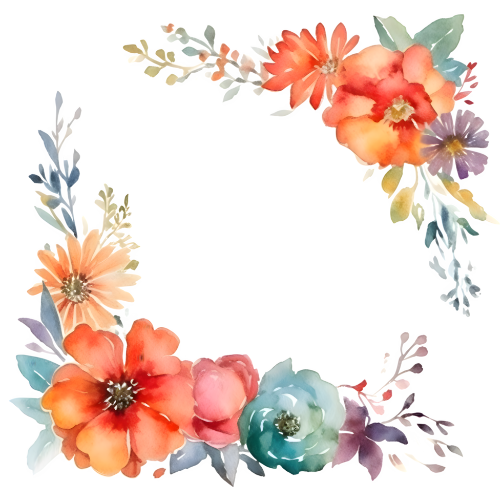 Trendy Easter Floral Square Frame Templates for Social Media Posts, Mobile Apps, and Web Design. Peonies, Roses, and Greenery in Soft Pastel Colors. PNG Transparent Background