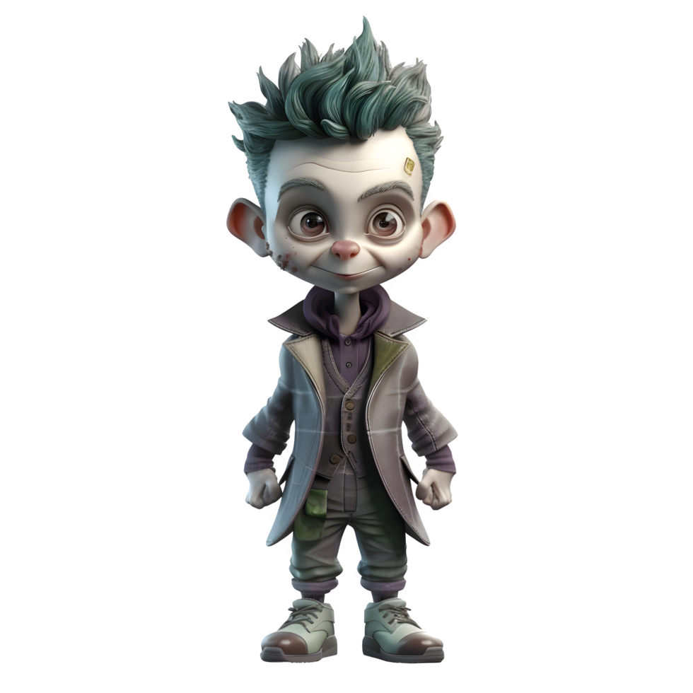 Creative 3D Joker Boy Great For Art or Creativity Inspired Projects PNG Transparent Background
