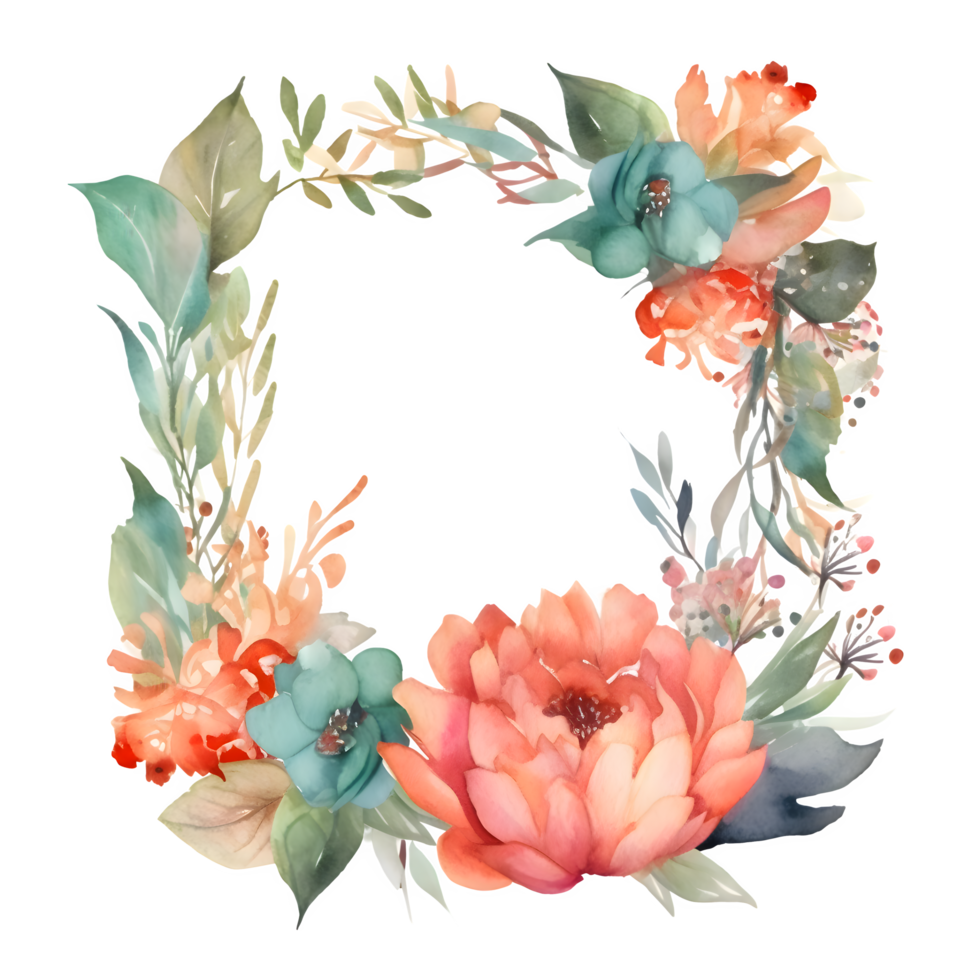 Pastell- Blumen- Rand mit Rosen, Pfingstrosen und Eukalyptus Blätter. perfekt zum Baby Dusche Einladungen. png transparent Hintergrund