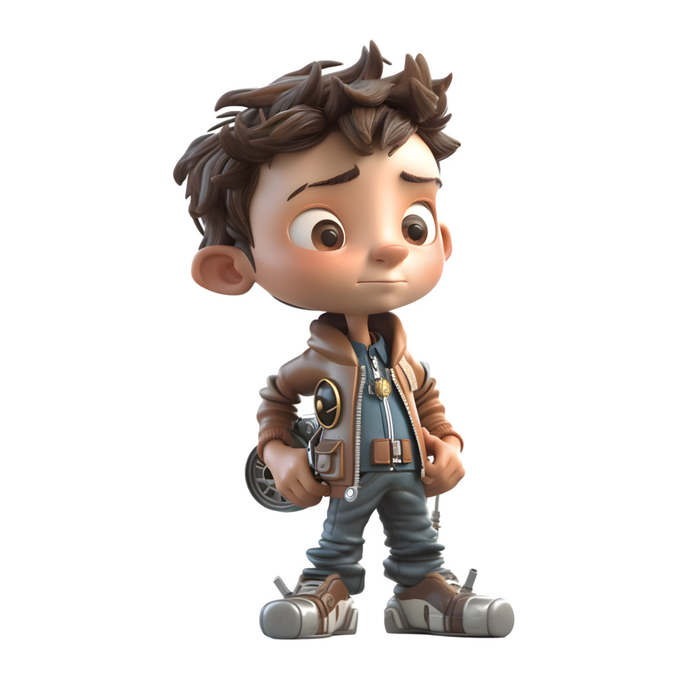 Playful 3d Boy Holding Ball PNG Transparent Background