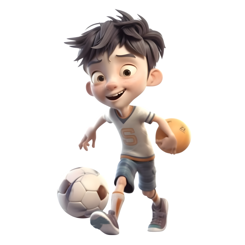 Kids Active and Having Fun Playful Sports Activities on White Background PNG Transparent Background