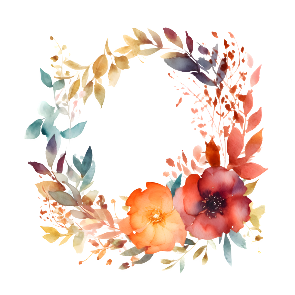 Botanical wreath with hand-lettered calligraphy for a romantic touch PNG Transparent Background