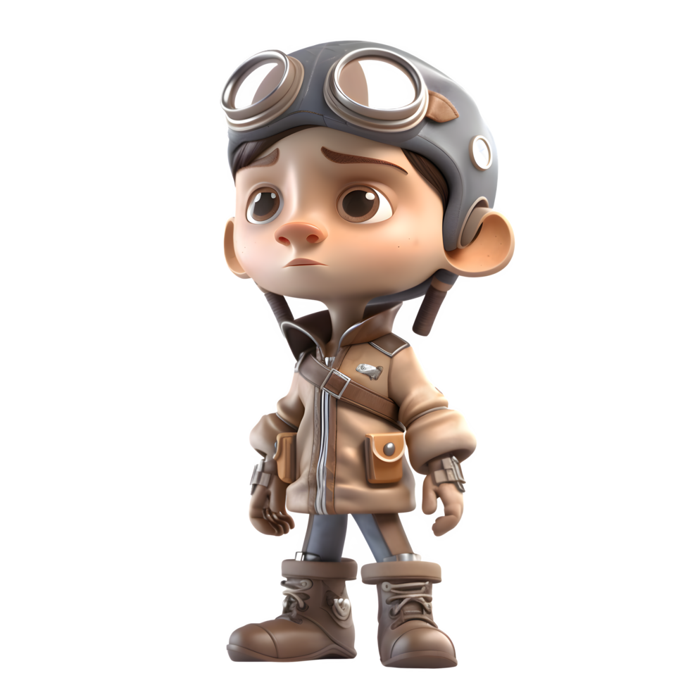 Future Aviators Children Acting as Pilots on a Blank Background PNG Transparent Background