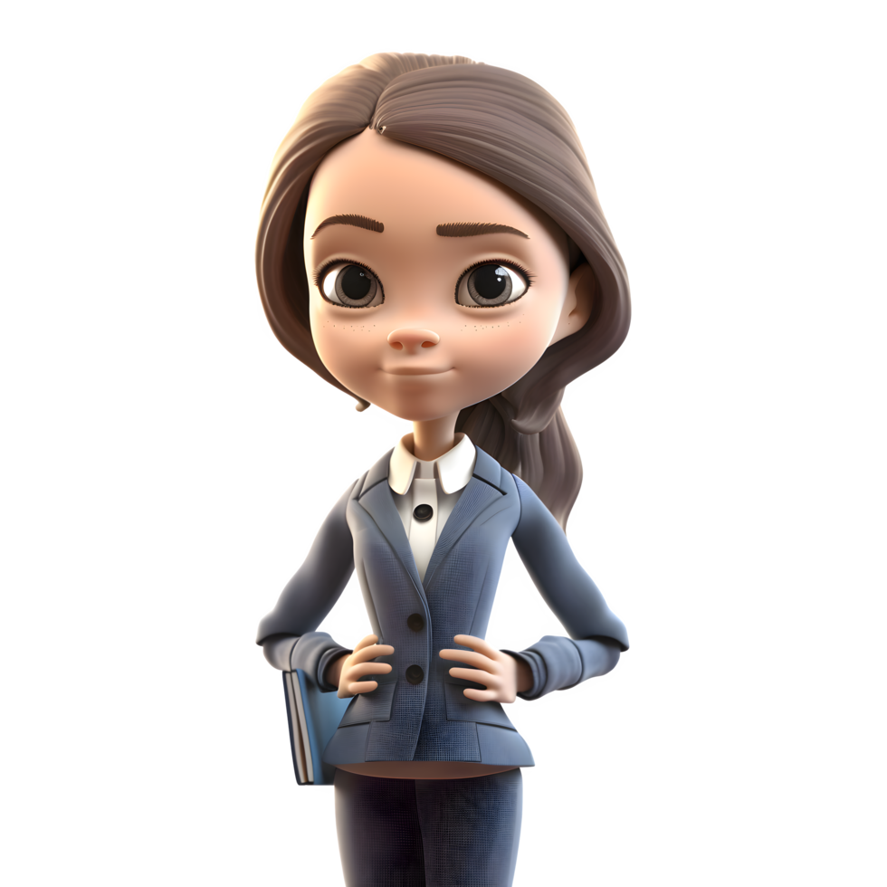 Cute Business Women with Personality Expressive and Lively Characters for Business and Finance Videos PNG Transparent Background