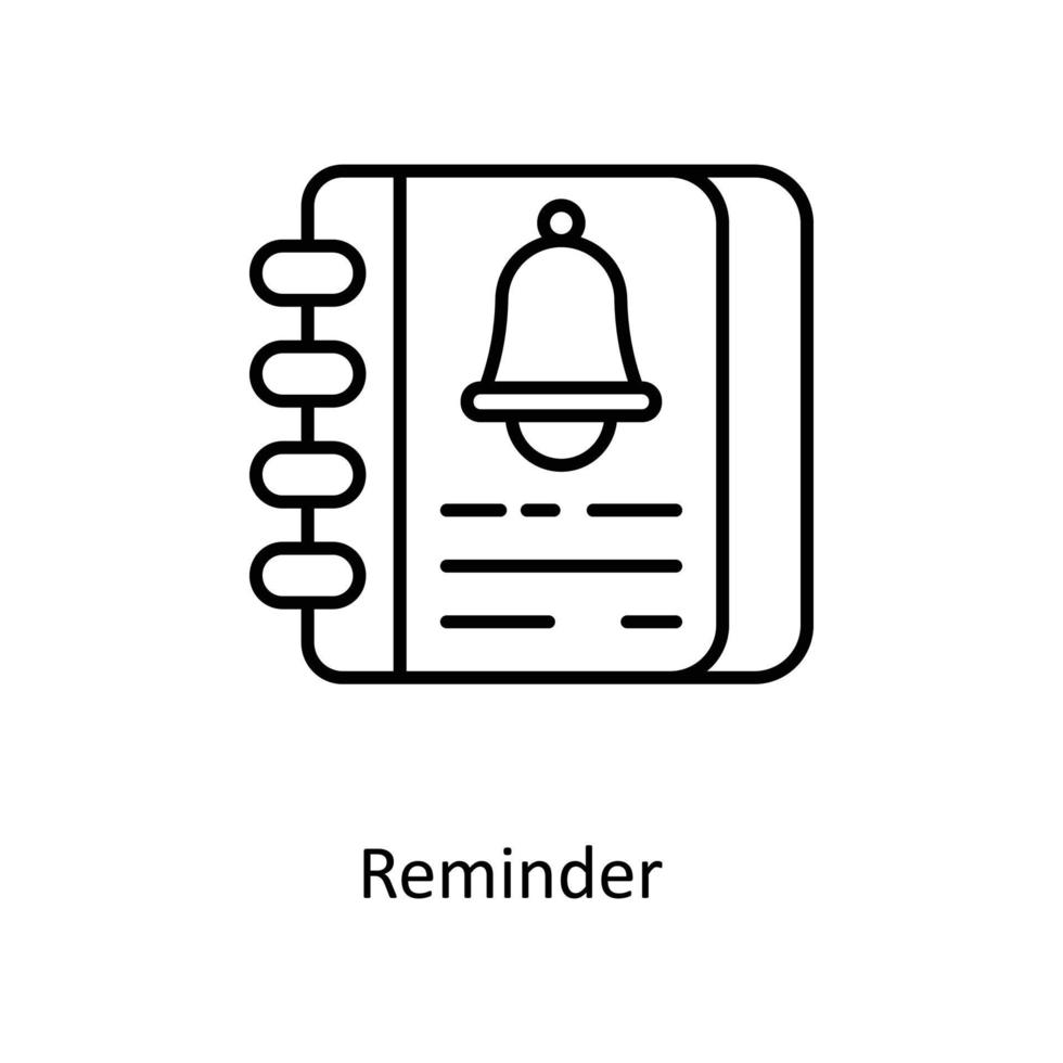 Reminder Vector  outline Icons. Simple stock illustration stock