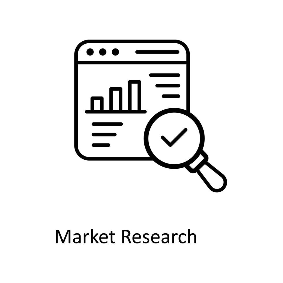 Market Research  Vector  outline Icons. Simple stock illustration stock